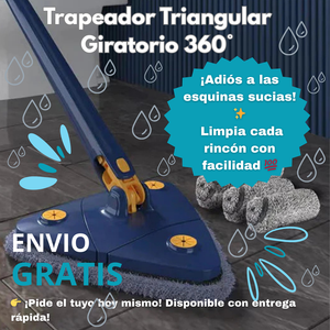 Trapeador Triangular Giratorio 360° – La solución definitiva para una limpieza impecable