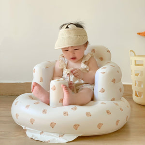 Asiento inflable para bebé con respaldo y soporte frontal