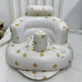 Asiento inflable para bebé con respaldo y soporte frontal