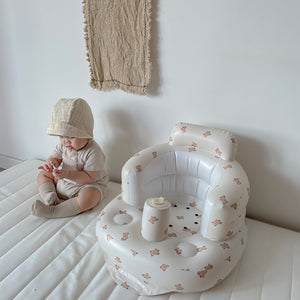 Asiento inflable para bebé con respaldo y soporte frontal