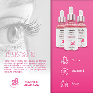 🌸 Nuvella – Sérum de Crecimiento para Pestañas y Cejas
